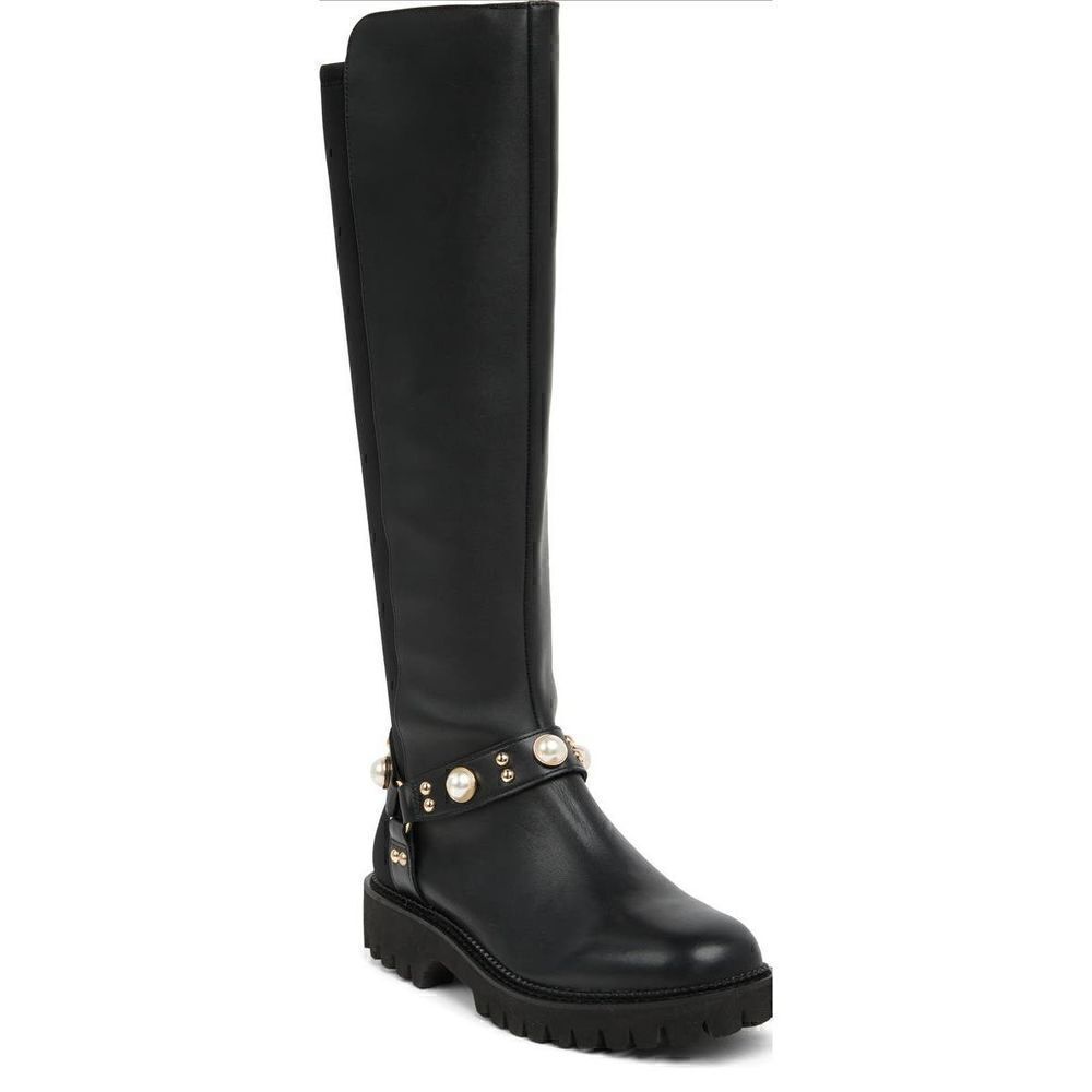 Karl Lagerfeld Paris Reese Lug Sole Knee High Boot NWOT Size 5 1/2